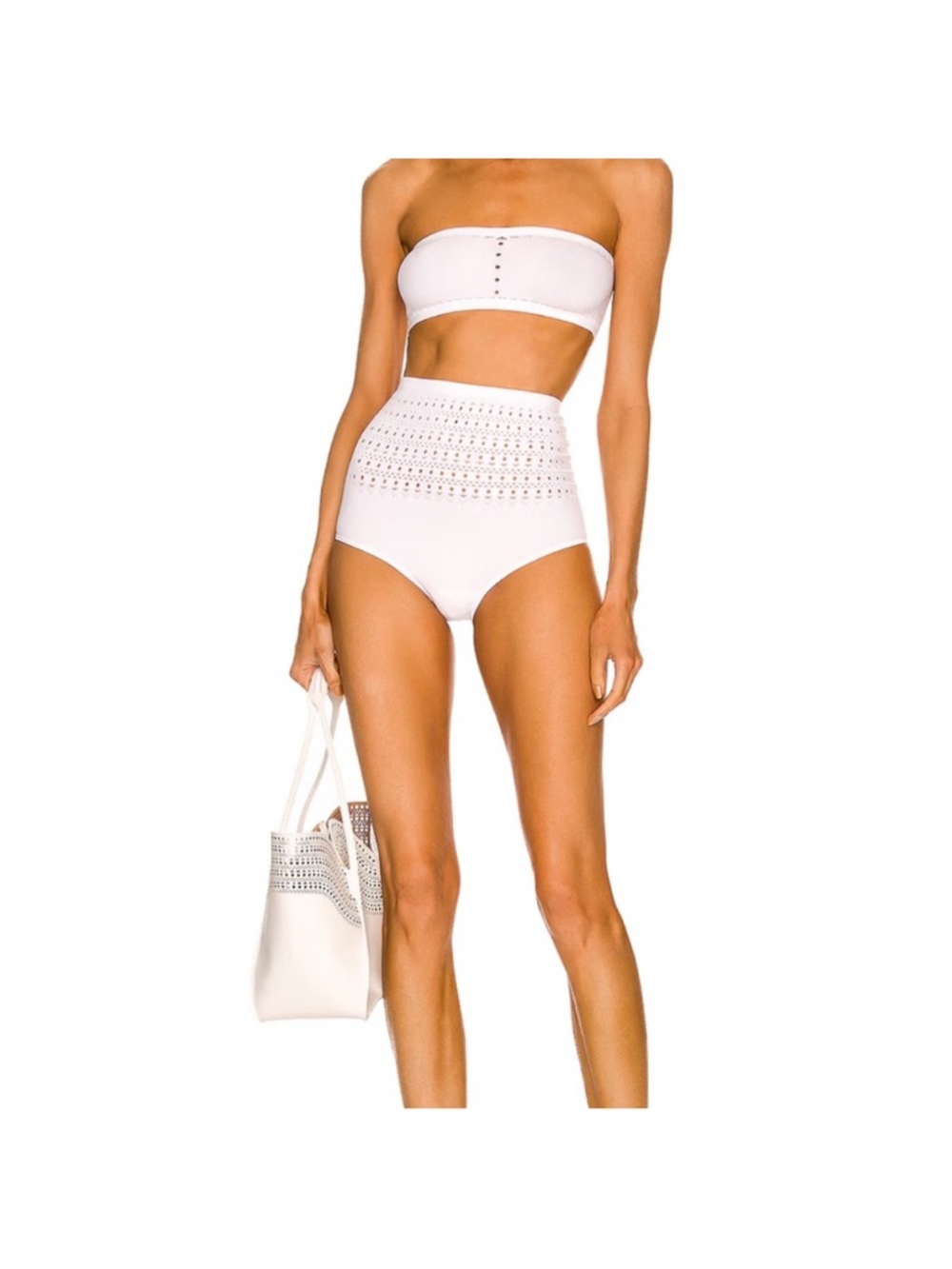 Alaia Vienne White Bikini Bottoms NWT $690